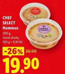 Lidl CHEF SELECT Hummus, 200 g, různé druhy nabídka