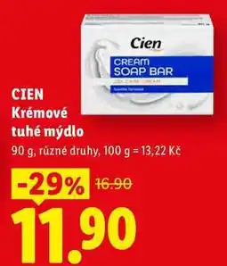 Lidl CIEN Krémové tuhé mýdlo, 90 g, různé druhy nabídka
