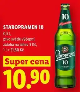 Lidl STAROPRAMEN 10, 0,5 l, pivo světlé výčepní nabídka