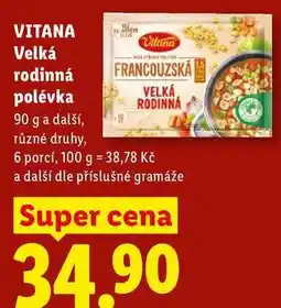 Lidl VITANA Velká rodinná polévka, 90 g a další, různé druhy nabídka