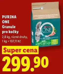 Lidl PURINA ONE Granule pro kočky, 2,8 kg, různé druhy nabídka