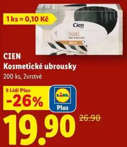 Lidl CIEN Kosmetické ubrousky, 200 ks, 2vrstvé nabídka