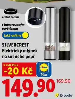 Lidl SILVERCREST Elektrický mlýnek na sůl nebo pepř nabídka