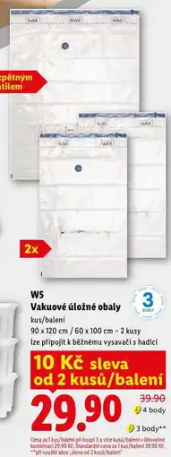 Lidl W5 Vakuové úložné obaly, kus/balení nabídka