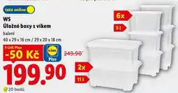 Lidl W5 Úložné boxy s víkem balení, 40 x 29 x 16 cm / 29 x 20 x 18 cm nabídka