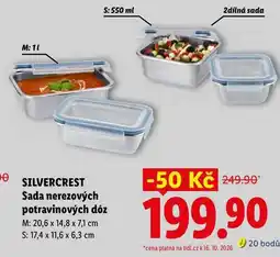 Lidl SILVERCREST Sada nerezových potravinových dóz nabídka