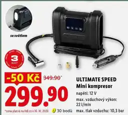 Lidl ULTIMATE SPEED Mini kompresor nabídka