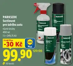 Lidl PARKSIDE Sortiment pro údržbu auta, různé druhy nabídka
