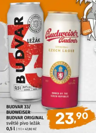 Budvar budweiser světlé pivo ležák