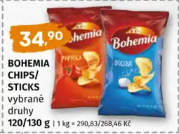 Coop Bohemia chips/sticks vybrané druhy nabídka