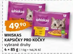 Coop Whiskas kapsičky pro kočky vybrané druhy nabídka