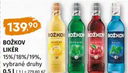 Coop Božkov likér nabídka