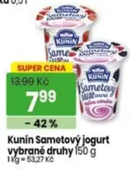 TEMPO Kunin sametovy jogurt vybrane druhy nabídka
