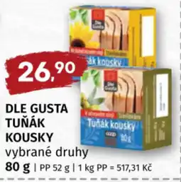 Coop Dle gusta tuňák kousky nabídka
