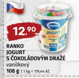 Coop Ranko jogurt s čokoládovým dražě vanilkový nabídka