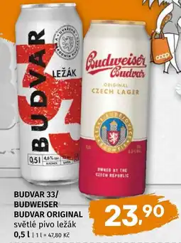 Trefa Budvar budweiser světlé pivo ležák nabídka