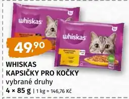 Trefa Whiskas kapsičky pro kočky vybrané druhy nabídka