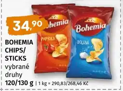 Trefa Bohemia chips/sticks vybrané druhy nabídka