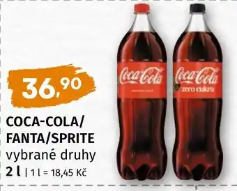Coca-Cola/Fanta/Sprite vybrané druhy