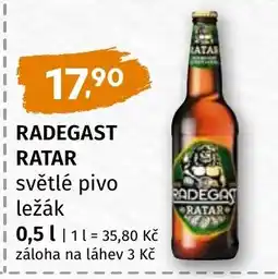 Trefa Radegast ratar nabídka