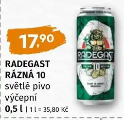 Trefa Radegast rázná 10 nabídka