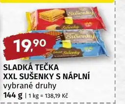 Trefa Sladká tečka xxl sušenky s náplní nabídka