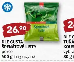 Trefa Dle gusta špenátové listy nabídka