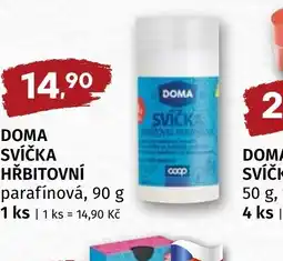 Trefa Doma svíčka hřbitovní nabídka