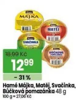 TEMPO Majka, Matěj, Svačinka, Bůčková pomazánka nabídka