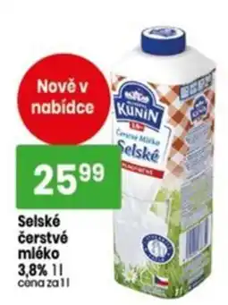 TEMPO Kunin Selské čerstvé mléko nabídka