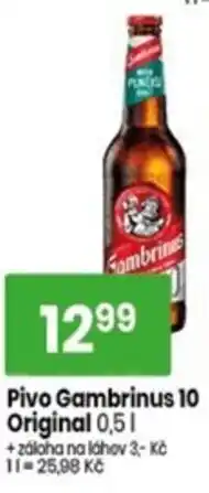 TEMPO Pivo Gambrinus 10 Original nabídka
