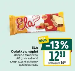 Billa Ela Oplatky s náplní nabídka