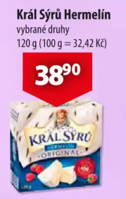 CBA Král Sýrů Hermelín nabídka