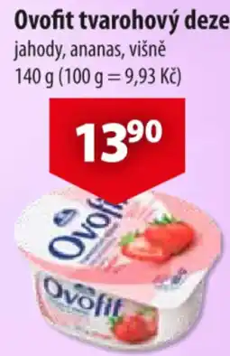 CBA Ovofit tvarohový deze jahody, ananas, višně nabídka