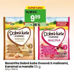 TEMPO BonaVita Dobrá kaše Ovesná S malinami, Karamel a mandle nabídka