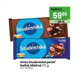 TEMPO Orion Studentská pečeť Hořká, Mléčná nabídka