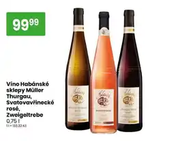 TEMPO Víno Habánské sklepy Müller Thurgau, Svatovavřinecké rosé, Zweigeltrebe nabídka