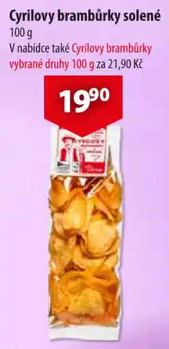 CBA Cyrilovy brambůrky solené nabídka