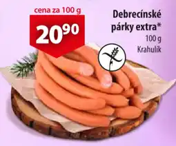 CBA Krahulík debrecínské párky extra nabídka