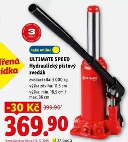 Lidl ULTIMATE SPEED Hydraulický pístový zvedák nabídka