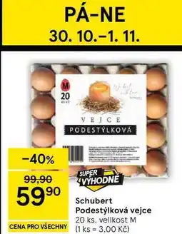Tesco Schubert Podestýlková vejce, 20 ks, velikost M nabídka