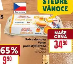 Billa Srdce domova Vejce podestýlková M 10ks nabídka