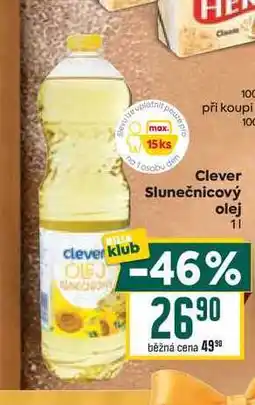 Billa Clever Slunečnicový olej nabídka