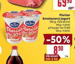 Billa Florian Smetanový jogurt nabídka