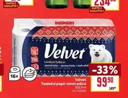 Billa Velvet Toaletní papír zimní edice 292,8 m nabídka