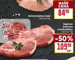 Billa Vepřová krkovice s kostí plátky cena za nabídka