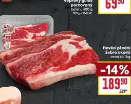 Billa Hovězí přední žebro s kostí cena za nabídka
