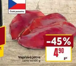 Billa Vepřová játra cena za nabídka