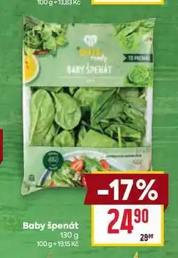 Billa Baby špenát nabídka