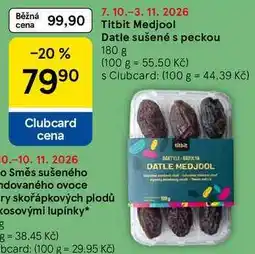 Tesco Titbit Medjool Datle sušené s peckou nabídka